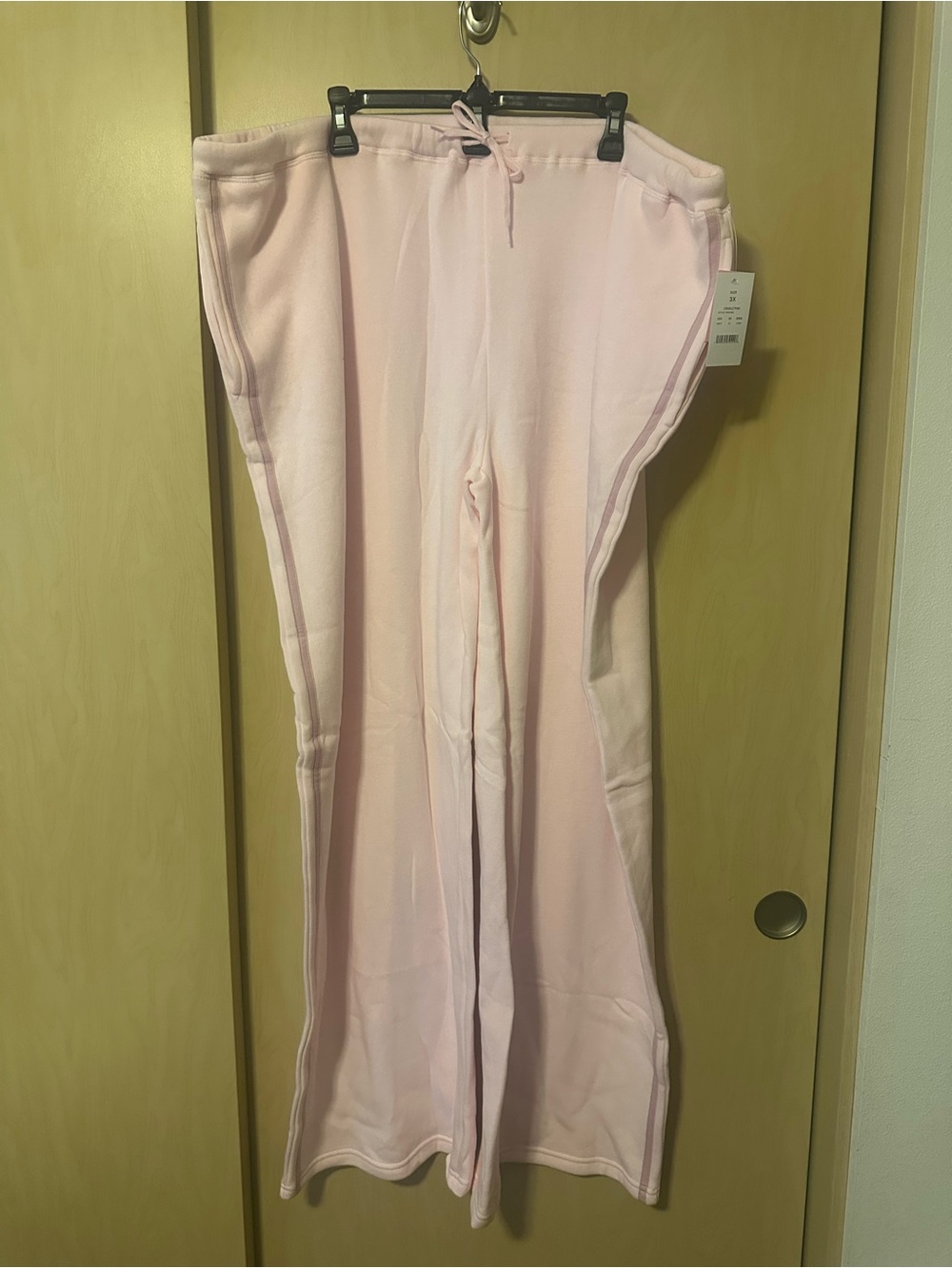 Cradle Pink Fleece Lined Wide Leg Sweatpants NWT